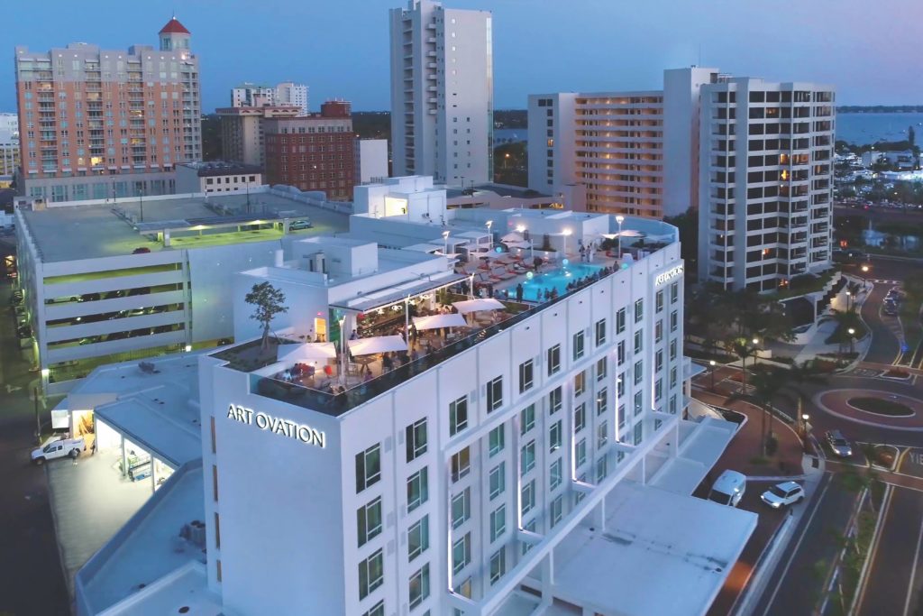 art ovation hotel rooftop view