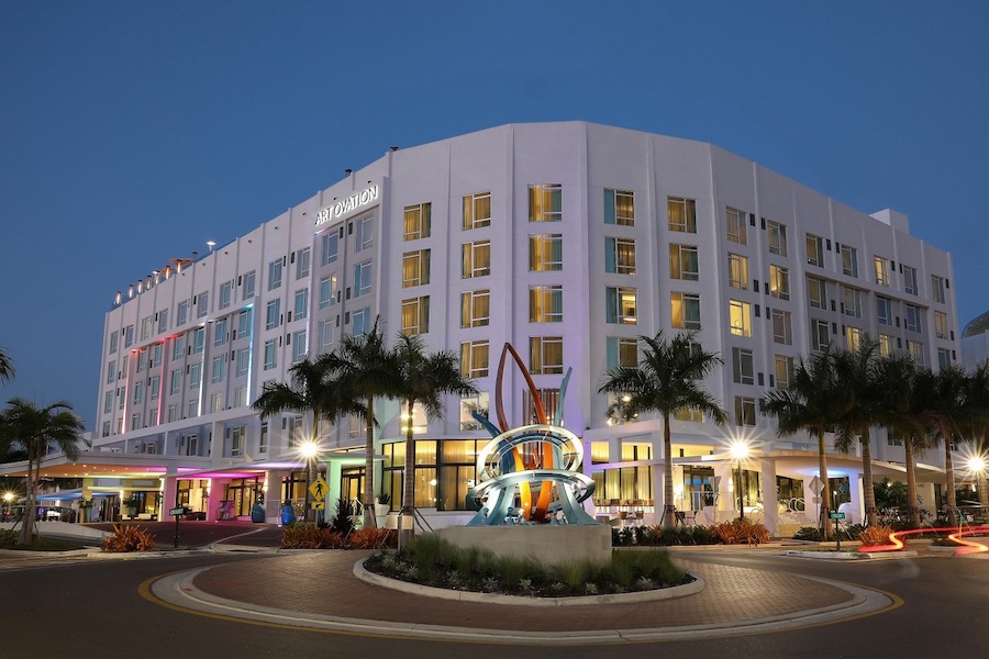 outside of art ovation hotel