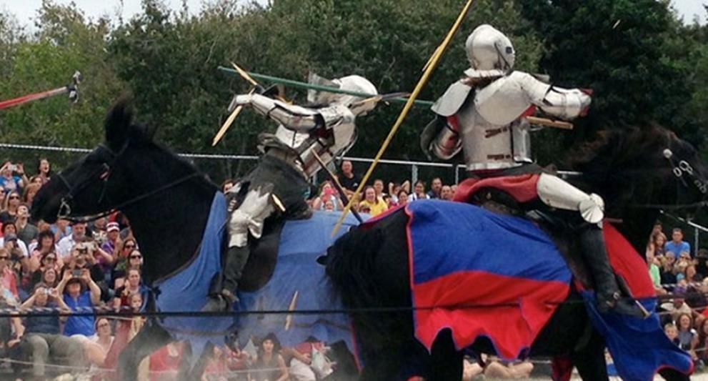 jousters at the sarasota medeival fair in myakka city