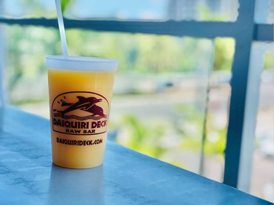 daiquiri on a patio in florida's gulf coast