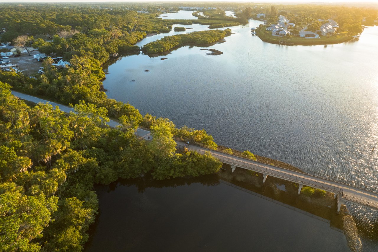 the legacy trail overhead drone shot