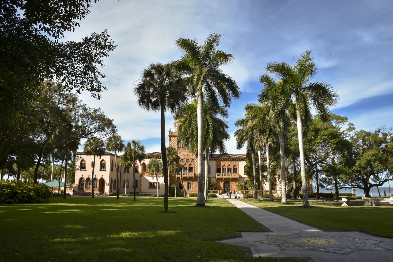 the ringling museum touring on a beautiful florida day
