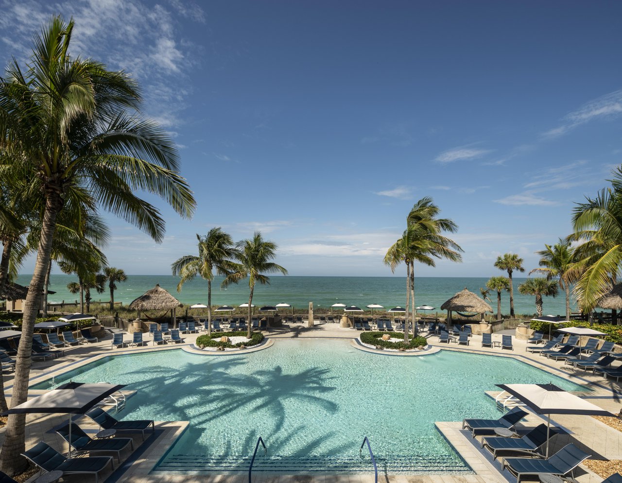 pool view from ritz carlton on lido key